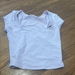 Garage Purple Fitted Cap Sleeve Crop Top